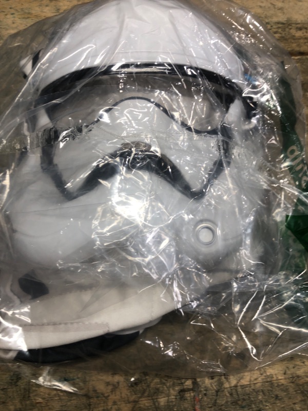 Photo 1 of ***(HEAVILY USED/ MINOR DAMAGE)***Hqroidd Storm Costume Kids White Jumpsuit Deluxe Uniform Accessories with Plastic Mask Helmet for Boys Halloween Outfits Cosplay
