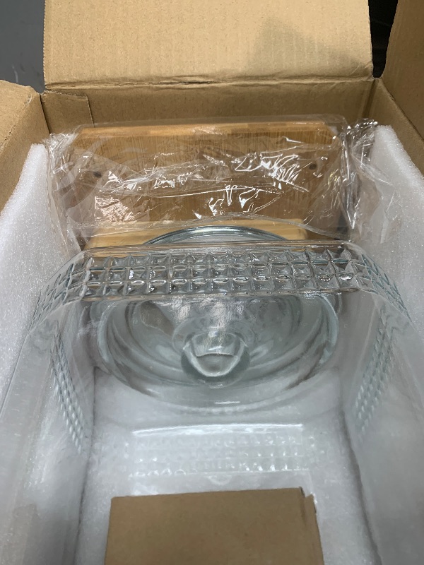 Photo 1 of 1.5 Gallon Glass Beverage Dispenser With Stand(Natual Bamboo). Water Drink Dispensers for Parties With Stainless Steel Spigot 100% Leakproof.Perfect For Parties And Daily Use.