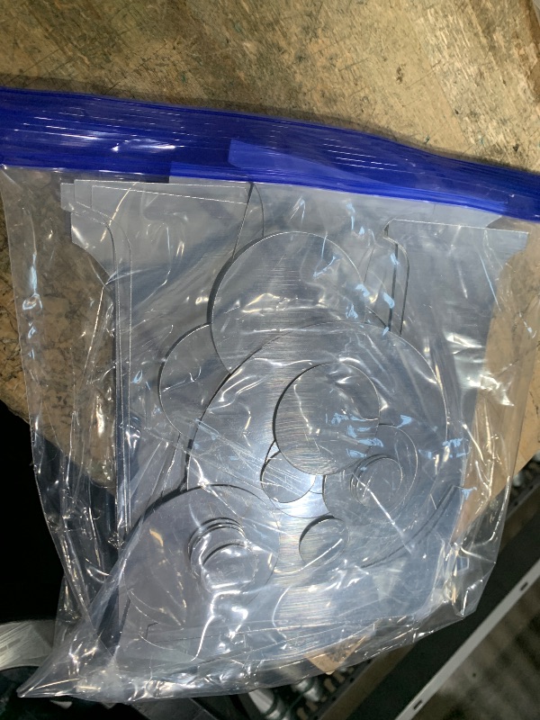 Photo 1 of ***POSSIBLY FOR PARTS /UNKNOWN MISSING PIECES*** Zonon Laundry Room Mirror Decal Silver 3D Acrylic Mirror Wall Stickers DIY Wall Sticker for Bathroom Home Decorations Supplies(Silver)