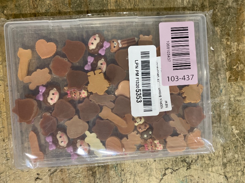 Photo 1 of 100Pcs Brown Slime Charms Assorted Cute Jelly Embellishments Bulk, Random Kawaii Accessories, Flatback Ornament Resin Charms for Phone Junk Cases,Hairpins Scrapbooking Crafting & DIY Decoration