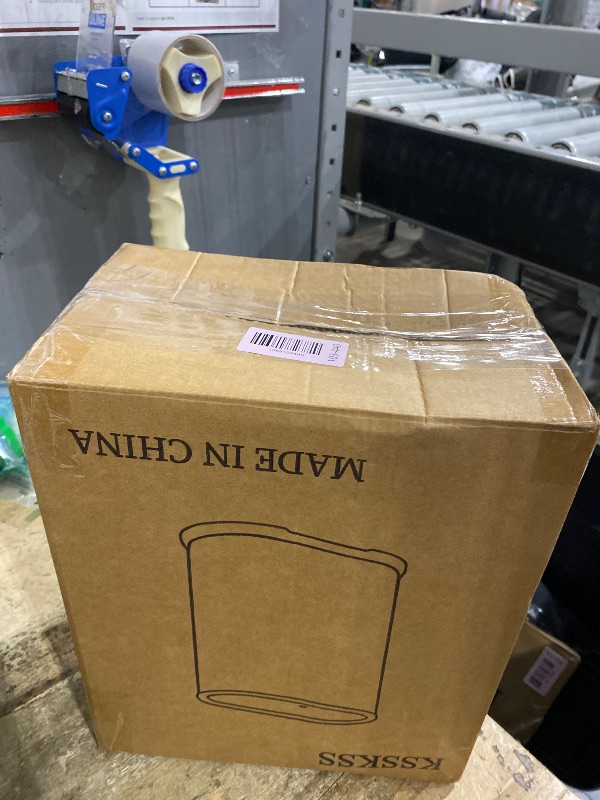 Photo 1 of ***DAMAGED - SEE NOTES/PICTURES*** KSSKSS 1.8 Gallons Small White Bathroom Trash Can with Lid, Slim Bathroom Garbage Bin, Removable Liner Bucket, Dog Proof Trash Can with Pop-Up Lid for Bedroom,Toilet