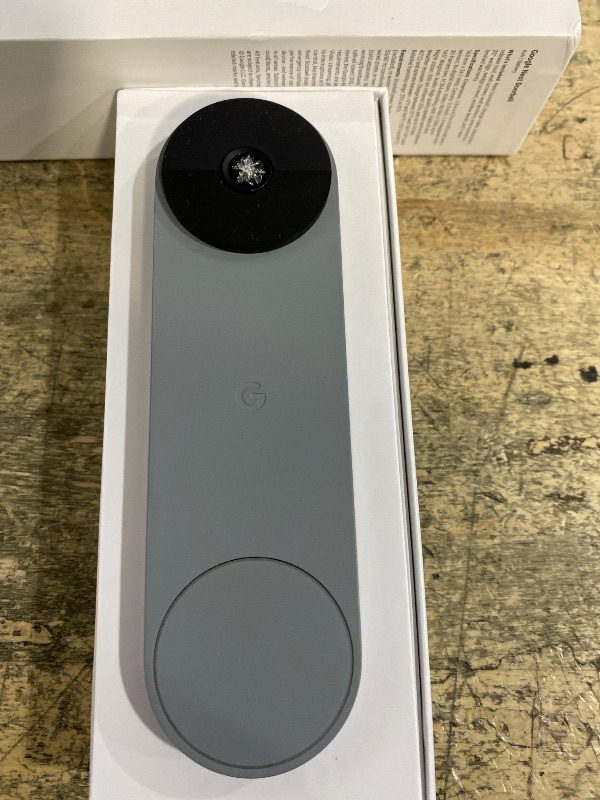 Photo 1 of *MAJOR DAMAGE SCREEN IS BROKEN**
Google Nest Doorbell (Battery) - Ash