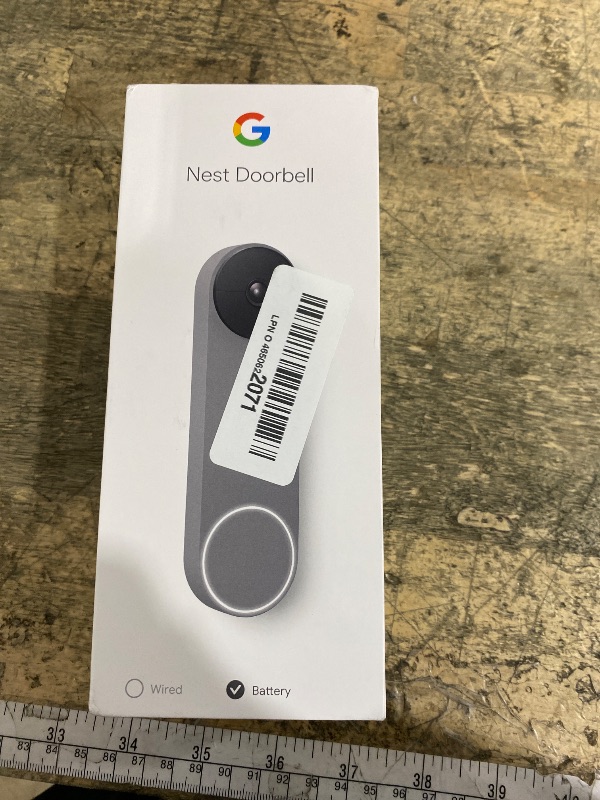 Photo 1 of *MAJOR DAMAGE SCREEN IS BROKEN**
Google Nest Doorbell (Battery) - Ash