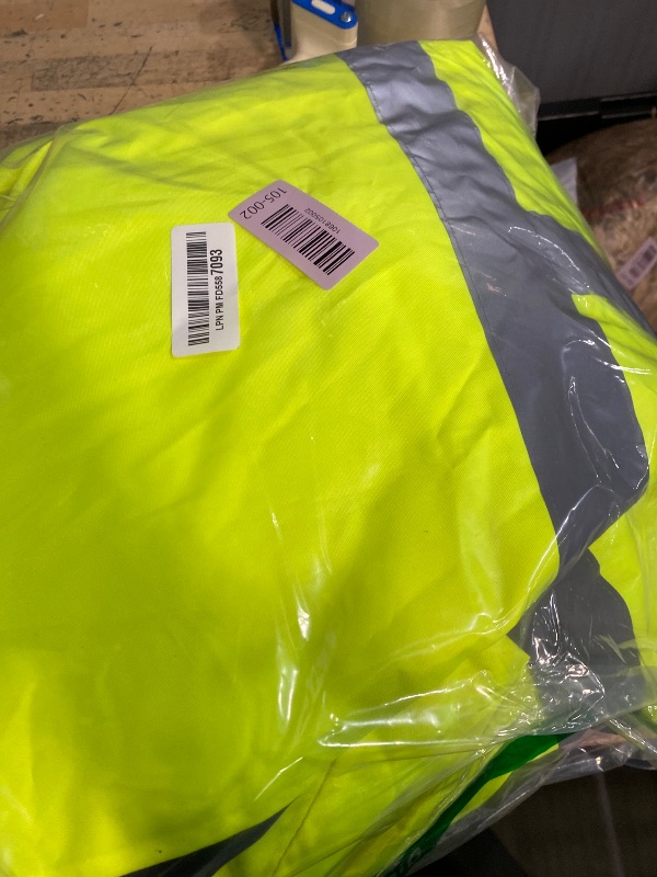 Photo 1 of SKSAFETY High Visibility Reflective Jackets for Men, Waterproof Class 3 Safety Jacket with Pockets, Hi Vis Yellow Coats with Black Bottom, Mens Work Construction Coats for Cold Weather, 3XL, 1 Pack