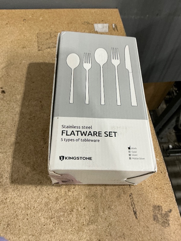 Photo 1 of **PARTS ONLY**MINOR SCRATCHES/MISSING ITEMS**
KINGSTONE Black Silverware Set, Forged Flatware Set Cutlery Set Premium Stainless Steel, for Kitchen, Home, Wedding, Party, Mirror Polished and Dishwasher Safe