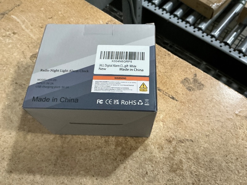 Photo 1 of **UNTESTED/ UNKNOWN MISSING PIECES*** JALL Digital Alarm Clock with FM Radio for Bedroom, 8 Colors Night Light with Charging Port, Sleep Sound Machines with Timer, Dual Alarm (White with White Font)