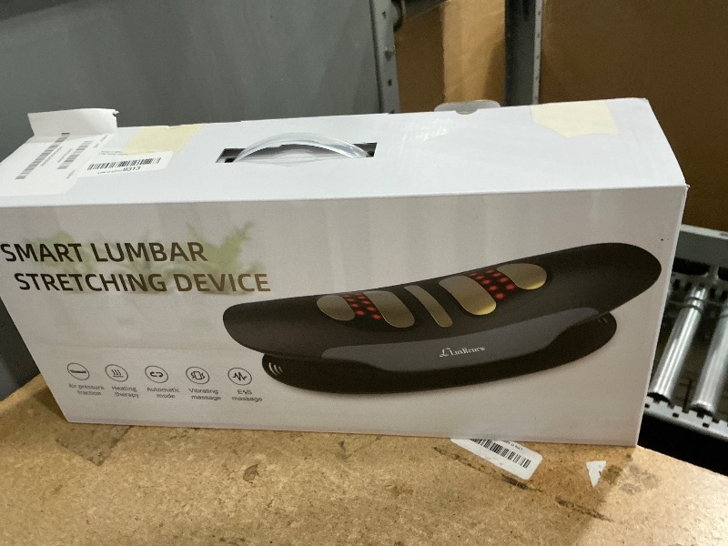 Photo 1 of Electric Lumbar Traction Device for Lower Back Pain Relief, Multifunctional Lumbar Stretcher with Dynamic Traction, Red Light Therapy, 8-Level Electrotherapy, 3-Level Thermal Therapy, Vibration **NO CHARGER USES C CHARGER 