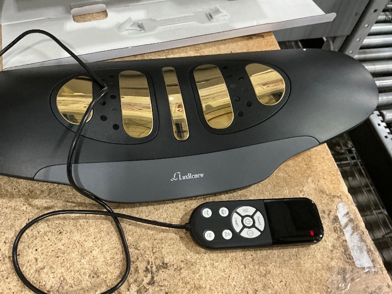 Photo 1 of Electric Lumbar Traction Device for Lower Back Pain Relief, Multifunctional Lumbar Stretcher with Dynamic Traction, Red Light Therapy, 8-Level Electrotherapy, 3-Level Thermal Therapy, Vibration **NO CHARGER USES C CHARGER 