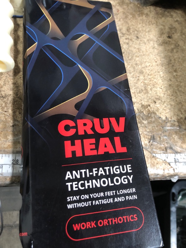 Photo 1 of (New) Work Orthotic Insoles - Anti Fatigue Medium Arch Support Shoe Insert Men Women - for Plantar Fasciitis Flat Feet Leg - Relieve Foot Pain - Work Boot Insoles Standing All Day (S, Blue Lines)