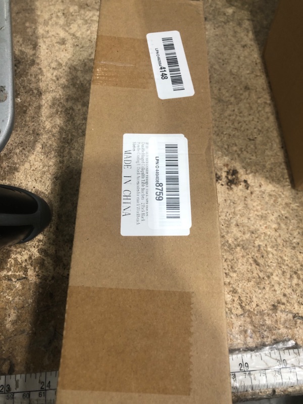 Photo 1 of 12 Inch Double Fittings E Track Shelf Bracket - Durable Hinged Collapsible Table Brackets - 2 Pack Black Powder Coating E-Track Accessories for etrack Workbench Shelves