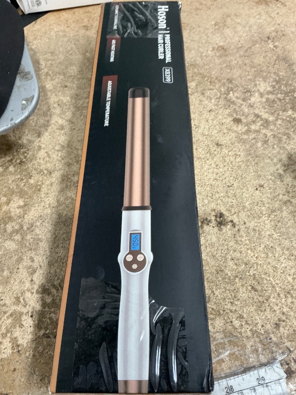 Photo 1 of 1 1/4 Inch Extra Long Barrel Curling Wand, Ceramic Tourmaline Curling Wand Professional Dual Voltage with Adjustable Temperature