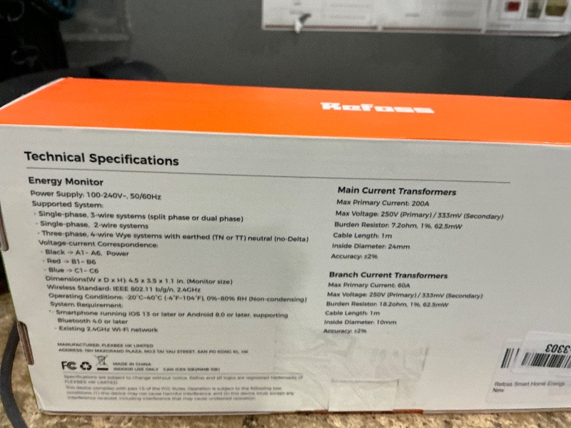 Photo 1 of Smart Home Energy Monitor Supports Home Assistant, Real-Time Accurate Energy Consumption Tracking, Electricity Usage Monitor with 16x60A Circuit Sensors, 36-Month History, Solar Metering, 2.4G