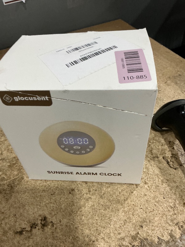 Photo 1 of ***VOLUME BUTTONS NON-FUNCTIONAL*** Glocusent 2×5W Stereo Sunrise Alarm Clock, Sleep Aid with Timer, 14 White Noise Tracks, 8 Color Night Light, 10-Level Dimming, Bluetooth Speaker/FM/TF, Dual Alarms with Snooze, Gift for Adults & Kids
