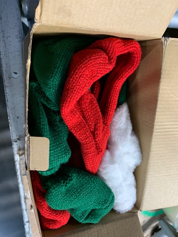 View 3 of ***(MISSING 2/ NOT A COMPLETE SET)***XIMISHOP 6PACK Christmas Stockings,18Inches Large Cable Knitted Stocking Personalized Xmas Hanging Stocking Decorations with Name Tags for Holiday Christmas Party Family Decor(Green Red White