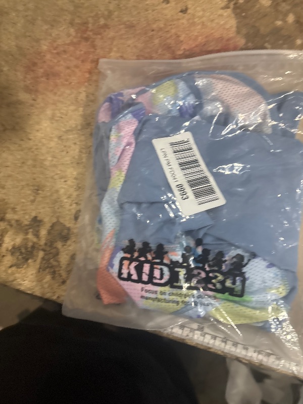 Photo 1 of KID1234 Girls Swimsuit Two Piece Rashguard Swimwear Bathing Suit UPF 50+ Beach Wear for Girls 7-8 Years Blue