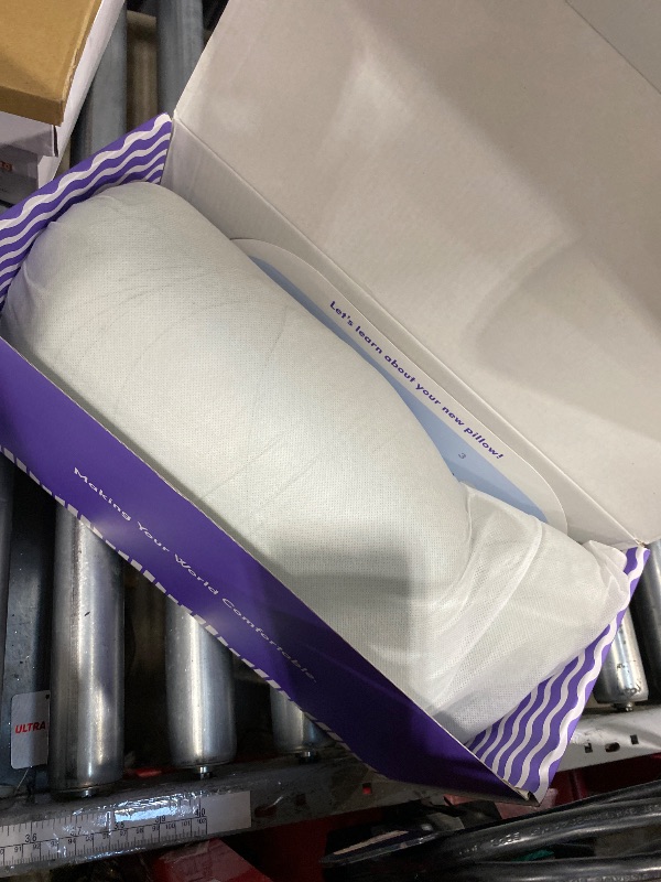 Photo 1 of C CUSHION LAB Deep Sleep Pillow, Patented Ergonomic Contour Design for Side & Back Sleepers, Orthopedic Cervical Shape Gently Cradles Head & Provides Neck Support & Shoulder Pain Relief - Calm Grey