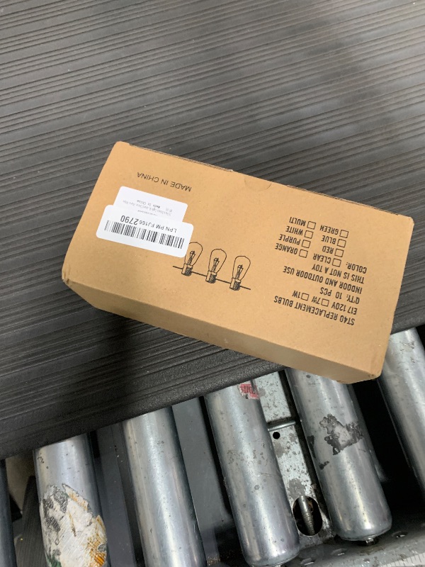 Photo 1 of 10 Pack Edison Light Bulbs, ST40 Clear Incandescent String Light Bulbs Replacement, 7W E17 Screw Base Bulbs for Outdoor String Lights Patio Backyard Decor, Warm White