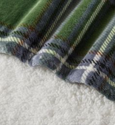 Photo 1 of 48x72" weighted Throw Blanket - Green Plaid