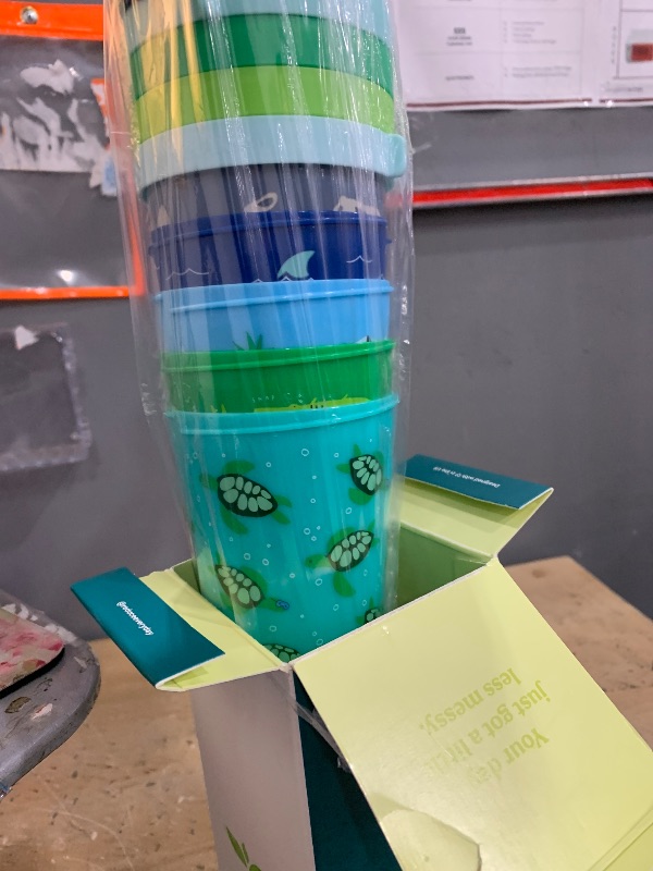 Photo 1 of 
REDUCE GoGo's Kids Portable Tumbler Cups with Lids and Spill-Proof Straws - 5 Pack of Stackable 12 oz Tumblers with Twist-On Lids - Easy Storage, Dishwasher