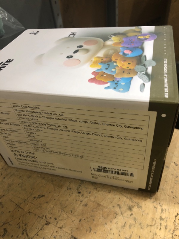 Photo 1 of Claw Machine for Kids, Mini Vending Machine with Game Coins & Music, Prize Dispenser Toys for Girls and Boys, Electronic Claw Game Machine for Party Birthdays, Includes 35 Mini Toys (Doggy Pink)