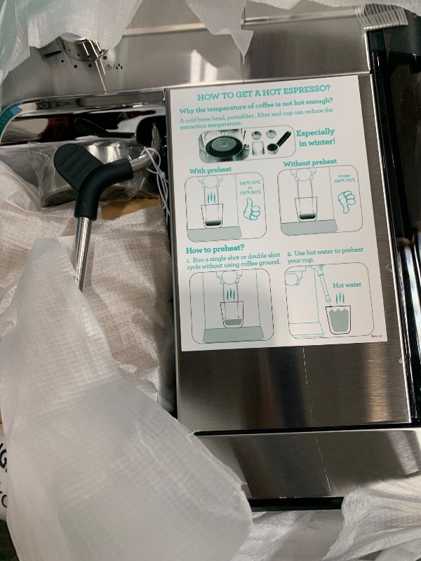 Photo 1 of CASABREWS CM5418 Espresso Machine 20 Bar, Compact Espresso Maker with Steam Milk Frother, Stainless Steel Coffee Machine with 34oz Removable Water Tank for Cappuccino, Gift for Women or Men, Silver