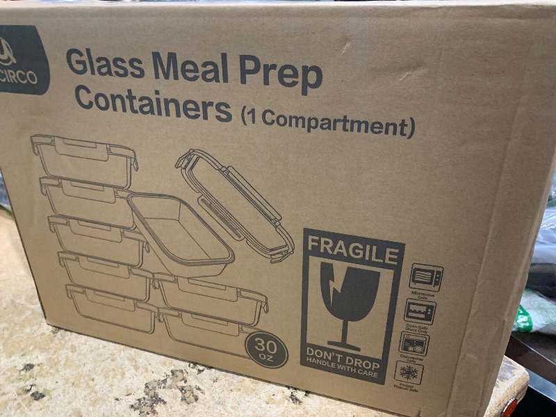 Photo 1 of [8-Pack,30 oz]Glass Meal Prep Containers,Glass Food Storage Containers,Airtight lunch Containers with Lids, Microwave, Oven, Freezer and Dishwasher