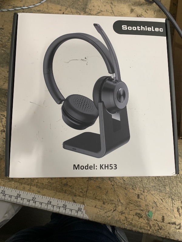 Photo 1 of (Upgraded Version) Wireless Headset, Bluetooth Headset with Noise Cancelling Microphone, Best Headphones with Mic Mute & USB Dongle for PC/Computer/Laptop/Cell Phones/Remote Work/Call Center