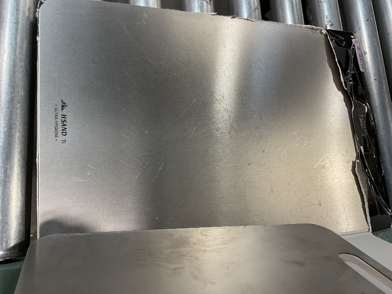 Photo 1 of **SCRATCHES**3-Pack Titanium Cutting Boards for Kitchen, Non-Slip & Double-Sided Design, 100% Pure Titanium Food-Grade Non Toxic Cutting Board, Knife-Friendly, Dishwasher Safe