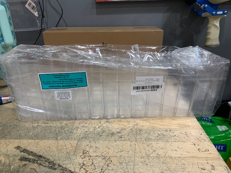 Photo 1 of 10 Pcs Plastic Planter Liners Clear Rectangular Plastic Liners for Flower Box Planter Window Box Planter 16.2" L x 3" W x 3.5" H for Indoor Outdoor Flower Arrangement Succulent Garden Windowsill Decor