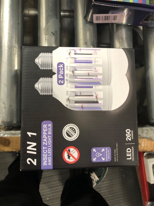 Photo 1 of [2-Pack] BANPESTT Bug Zapper Light Bulb 2-in-1 Indoor Mosquito Zapper Gnat Trap- Electric Fly Insect Killer&Bug Catcher for  noHome Backyard Patio