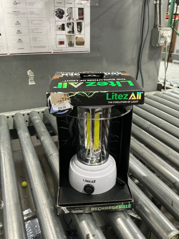 Photo 1 of ***(PARTS ONLY/ NON FUNCTIONAL)***Litezall 3500 Lumen Rechargeable Lantern with Power Bank