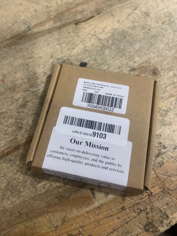 Photo 1 of #4-40 x 5/8 (100 Pack) Stainless Steel Hex Socket Head Cap Screws, Stainless Steel 304 (18-8), Full Thread, Coarse Thread UNC, No Knurling Cap Head