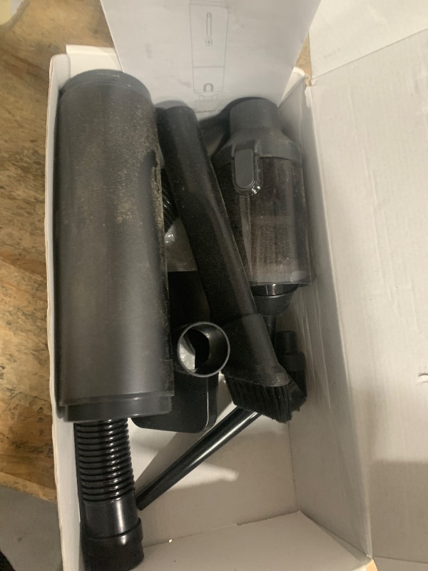 Photo 1 of ************MISSING SOME ACCESSORIES************
Car Vacuum Portable Cordless Handheld Vacuum Cleaner 4-in-1 Mini Cordless Vacuum with 2 Suction Modes and 16800pa Suction Power Blowing & Inflating 2 Modes Handheld Vacuum for Car, Desk, Keyboards