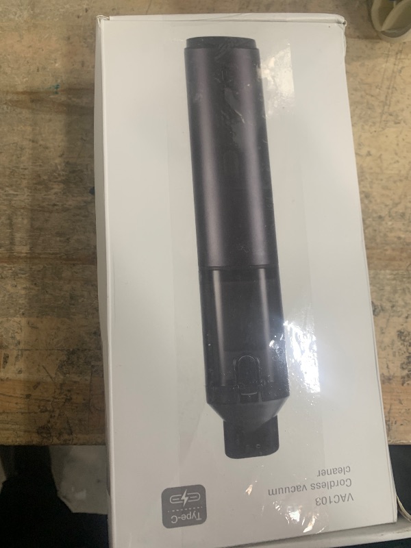Photo 1 of ************MISSING SOME ACCESSORIES************
Car Vacuum Portable Cordless Handheld Vacuum Cleaner 4-in-1 Mini Cordless Vacuum with 2 Suction Modes and 16800pa Suction Power Blowing & Inflating 2 Modes Handheld Vacuum for Car, Desk, Keyboards