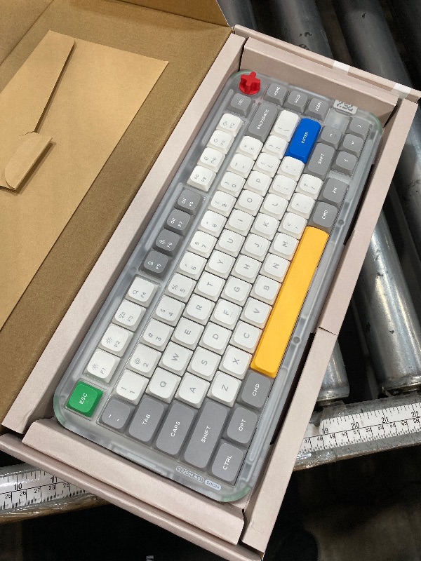 Photo 3 of nuphy Kick75 Low Profile Keyboard with Volume Knob,75% Hot Swappable Custom Wireless Mechanical Keyboard,80 Keys RGB Backlit with PBT Keycaps,BT/2.4G/USB-C (Brown Nano Switch)