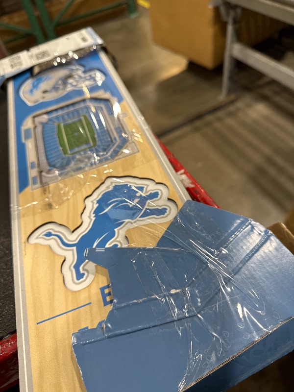 Photo 1 of ***(HEAVILY USED)***YouTheFan NFL Detroit Lions 3D Stadium 6x19 Banner - Ford Field