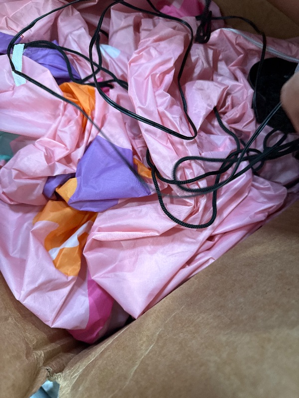 Photo 1 of LANGXUN 8ft Pink Christmas Ball Inflatable Outdoor Indoor Decor, Giant Blow Up IP44 Weatherproof Xmas Decorations for Yard, Built-in 7-Color LED Rotating Light for Gardern Lawn Winter Holiday