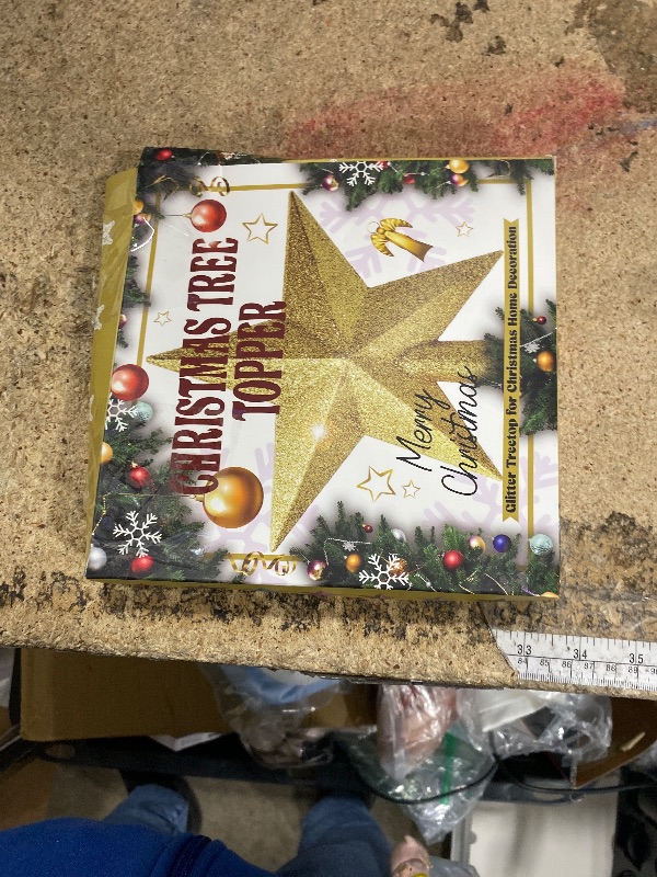 Photo 1 of Christmas Tree Decor, 8" Purple Star Christmas Tree Topper Decorations, Xmas Glitter 3D Bethlehem Tree Ornament, Waterproof Holiday Christmas Tree Topper Star Accessories for Home Indoor Outdoor