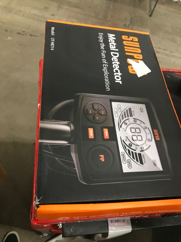 Photo 1 of SUNPOW Metal Detector for Adults Professional - High Accuracy with 12" Waterproof Coil, 2x Backlit LCD Display, Advanced DSP Chip, 5 Modes, Adjustable Length (19"-59"), Sturdy Spiral Structure -OTMD14
