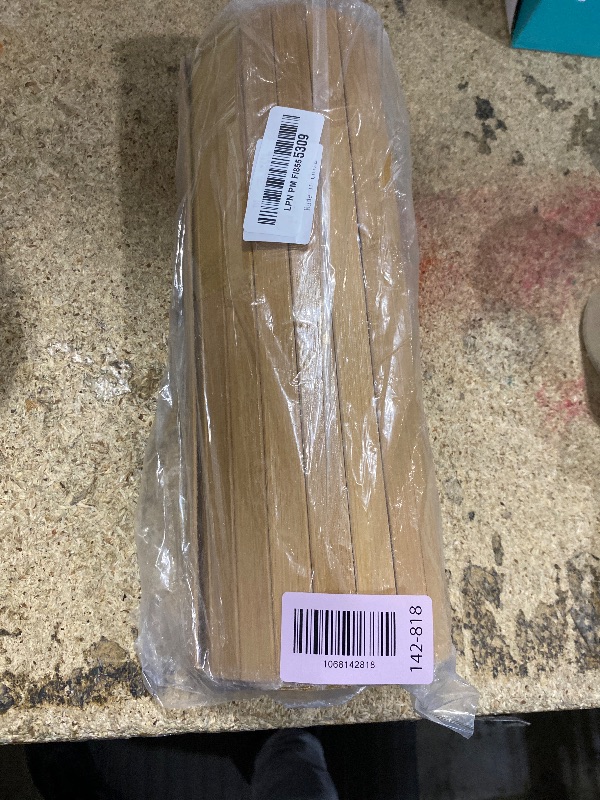 Photo 1 of Bamboo Wall Panels for Interior Wall Decor: Natural Flexible Pole Wrap Decorative Wall Panel, Wainscoting Wall Cladding Paneling for Living Room,Bedroom,Office,Ceiling,Kitchen 1ft X 8ft