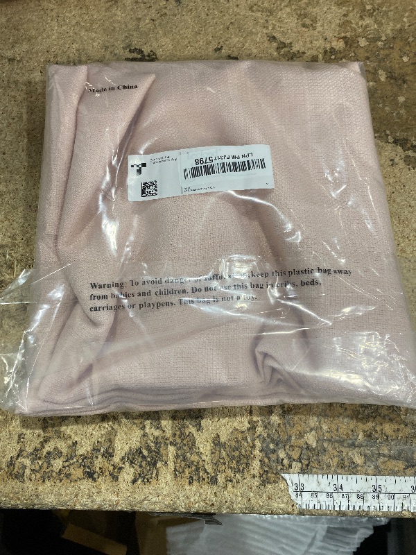 Photo 1 of Lecloud Bessie Blush Pink Curtains 63 Inch Length 2 Panels, Light Filtering Curtains for Bedroom, Faux Linen Textured Window Drapes Rod Pocket, Window Treatments for Living Room, Each 40 W x 63 L