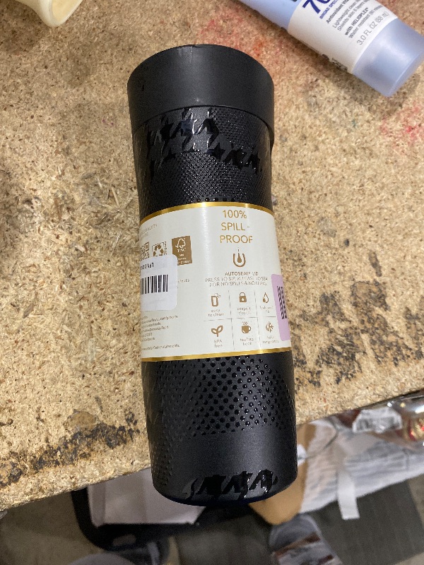 Photo 1 of ***DENTED**** Contigo x Ally Love Stainless Steel Vacuum-Insulated Travel Mug with Autoseal and Easy Clean Lid, Spill-proof, Keeps Drinks cold 24 hrs & hot for 11 hrs, BPA Free, 16oz., West Loop 3.0, Licorice