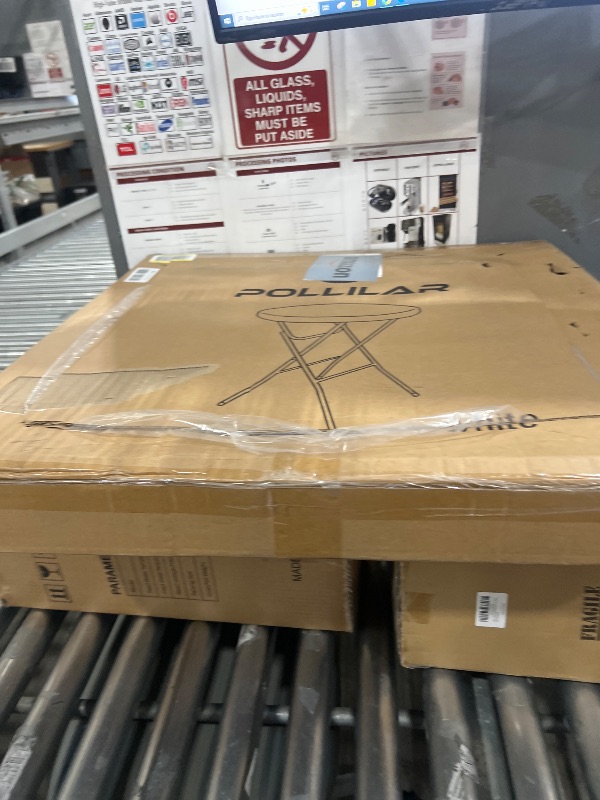 Photo 1 of pollilar Cocktail Table 28in Portable Folding Bar Height Table, Compact Round High Top Plastic & Steel Bistro with Removable Legs, for Indoor Outdoor RV Patio Catering Parties Commercial Events-1pc