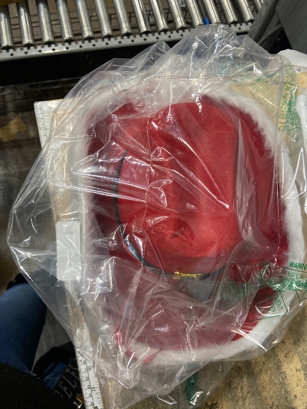 Photo 1 of **Only 4** JaGely 6 Pieces Light Up Santa Claus Cowboy Hats Set, Christmas Cowgirl Hat with Lights, Red and White Festival Cowboy Hats for Women, Men Xmas Western Costume Accessories