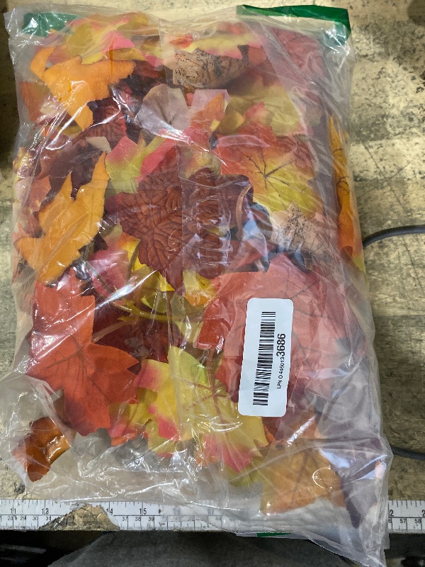 Photo 1 of ***LIGHTS UNTESTED/ UNKNOWN MISSING PIECES*** Fovths 2 Pack Fall Maple Leaves Garland with LED Light 5.7 Feet Artificial Autumn Maple Hanging Vine Foliage with Hanging Hook for Indoor Outdoor Decor Fireplace Halloween Thanksgiving