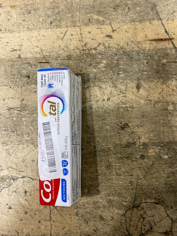 Photo 2 of Colgate Total Active Prevention Travel Toothpaste, Whitening Toothpaste with Fluoride, Antibacterial, Mint, Clinically Proven Gum Health, Travel Size 1.4 oz