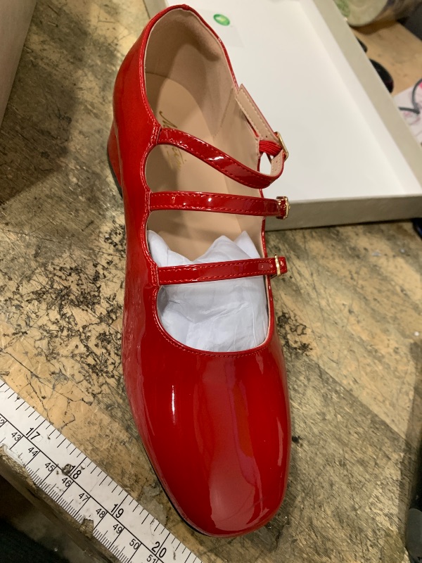 Photo 1 of 
red closed toe  with ankle strap WORK OFFICE SHOES  39.5