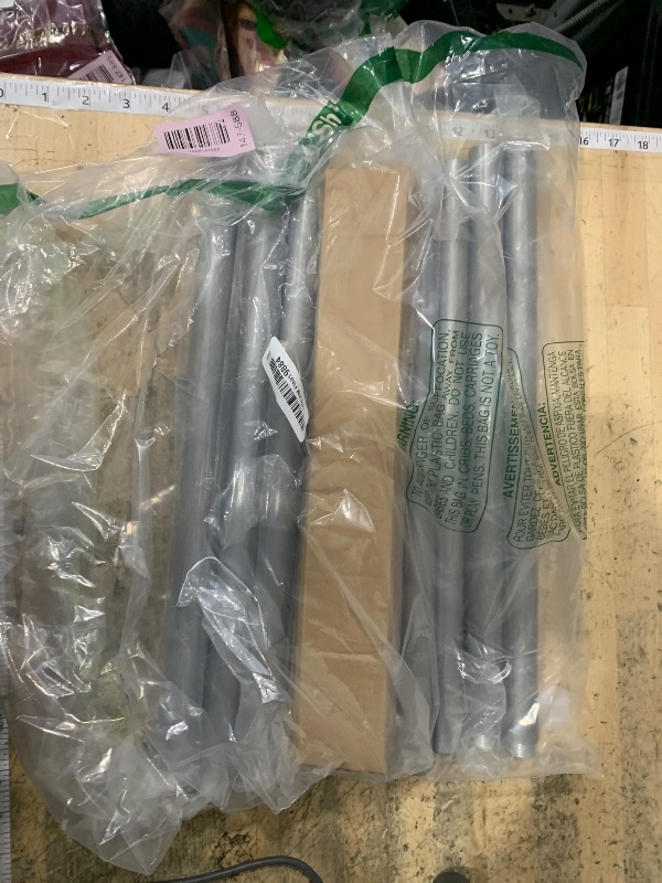 Photo 1 of 2 Pack Modern Silver Curtain Rods Set for Windows 28 to 48 Inches Adjustable Length Heavy Duty 1" Diameter Window Curtain Rod with Decorative Finials for Outdoor Bedroom Kitchen Living Room