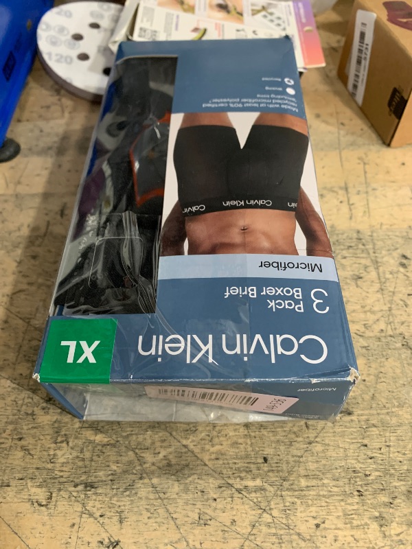 Photo 1 of Calvin Klein Microfiber Men's Boxer Briefs, 3 pack, Black Assortment, X-Large