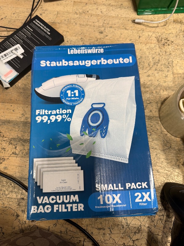 Photo 1 of 10 Pack 3D Airclean GN Vacuum Bags Compatible with Miele Classic C1, Complete C1, Complete C2, Complete C3, S2, S5, S8 Series Canister Vacuum Cleaner
